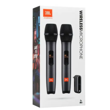 Микрофонный комплект JBL Wireless Microphone Set беспроводной, ручной, от 65 Гц до 15000 Гц, jack 6.3 мм черный